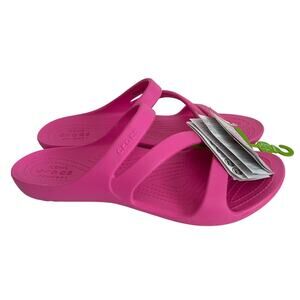 Crocs Kadee II Electric Pink Slip On Sandals Size 10